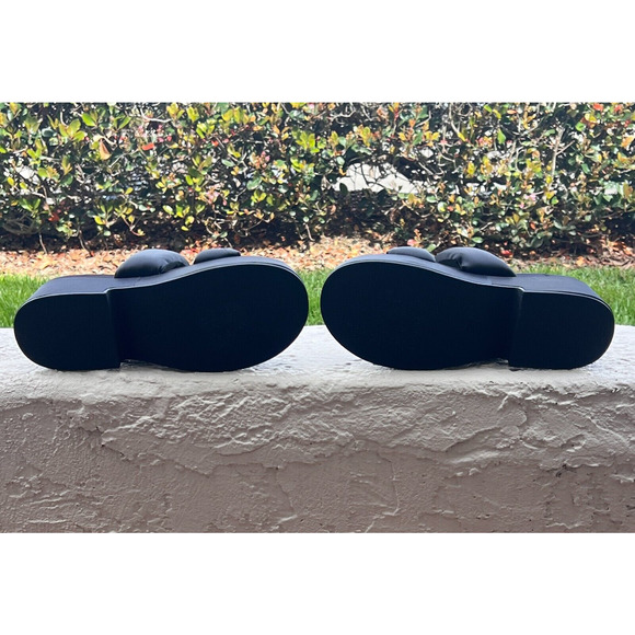 Unique Zara Chunky Black Clog Open Toe Sandal EUR 41 US 10 MSRP $75 - Picture 12 of 15